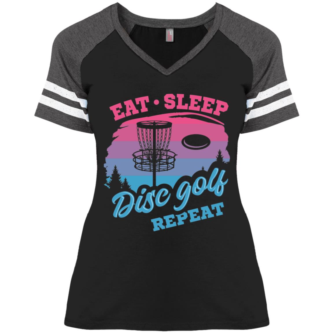 Eat Sleep Disc Ladies' Game V-Neck T-Shirt