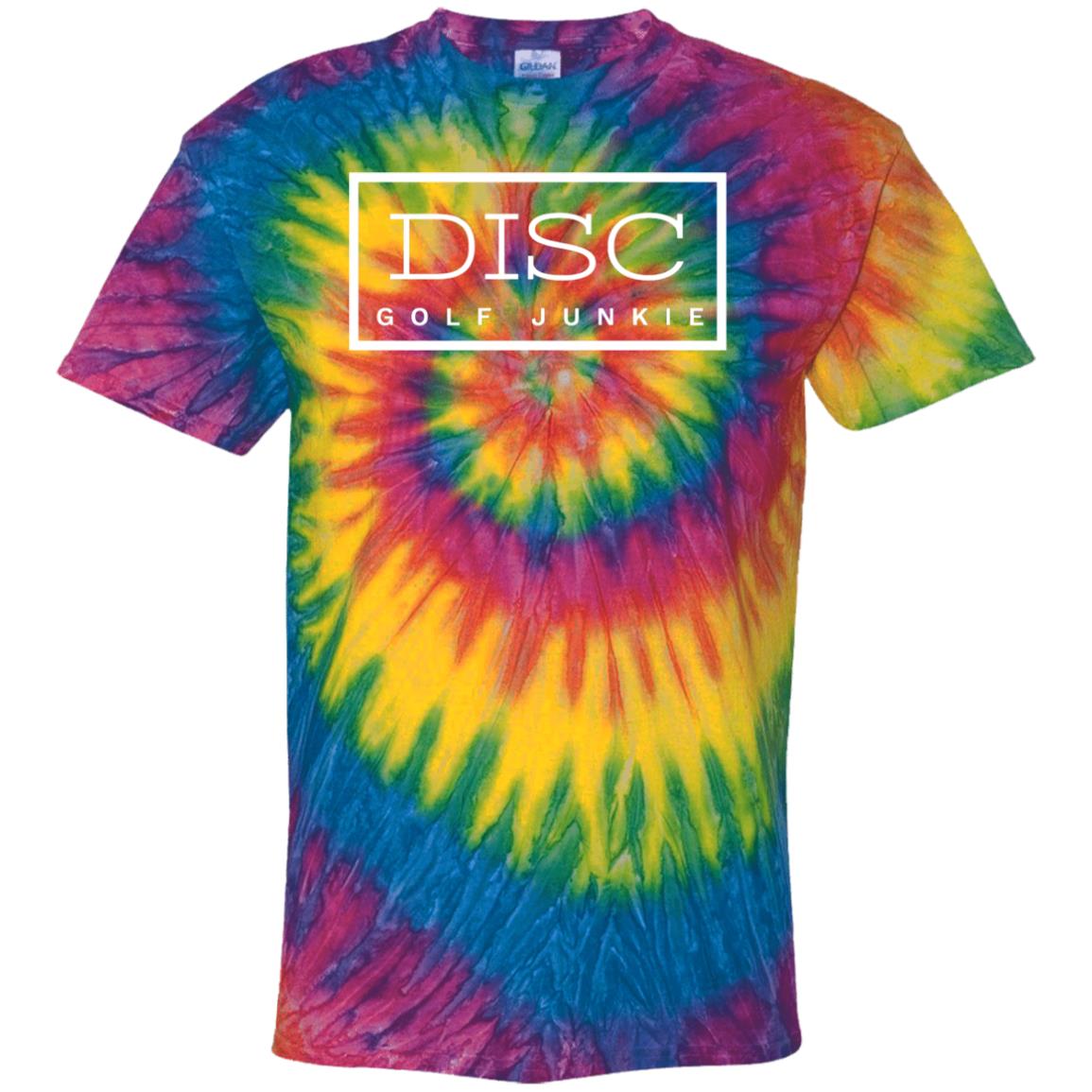 Rainbow "Disc Golf Junkie" 100% Cotton Tie Dye T-Shirt