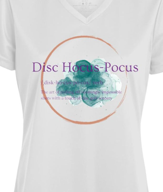 Ladies’ Disc Golf Hocus Pocus Moisture-Wicking V-Neck Tee