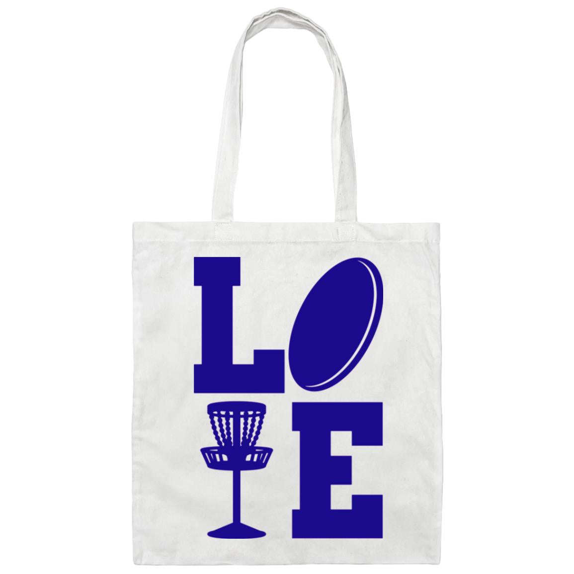 Purple "Love Disc Golf Basket" Tote Bag | Canvas Tote | Disc Golf Gift Tote Bag |