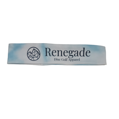Women's Blue & White Athletic Sport  Disc Golf Headband Renegade Disc Golf Apparel